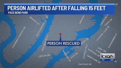 Person airlifted after falling 15 feet at Pace Bend Park, ATCEMS says